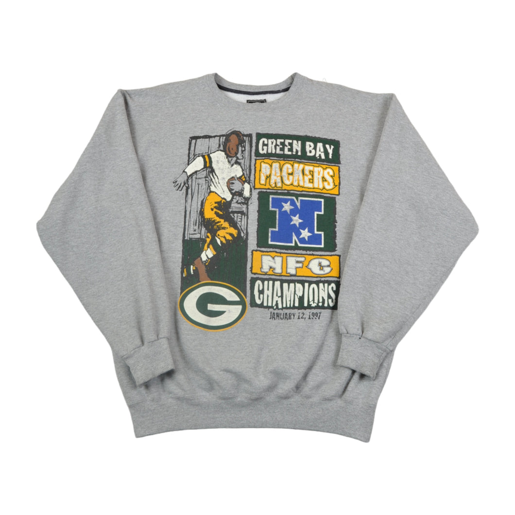 Vintage NFL Green Bay Packers Starter Sweatshirt Grey XL
