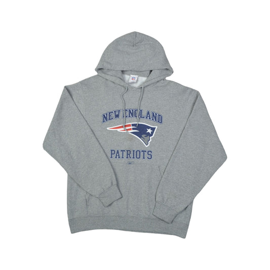 Vintage NFL New England Patriots Hoodie Grey Medium