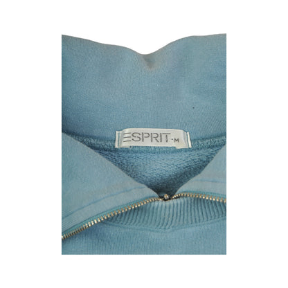 Vintage Esprit 1/4 Zip Sweatshirt Blue Ladies Medium