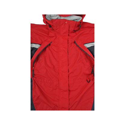 Vintage Columbia Jacket Waterproof Red/Navy Ladies Medium