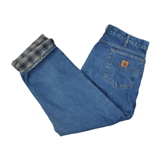 Vintage Carhartt Lined Jeans Blue Denim W36 L30