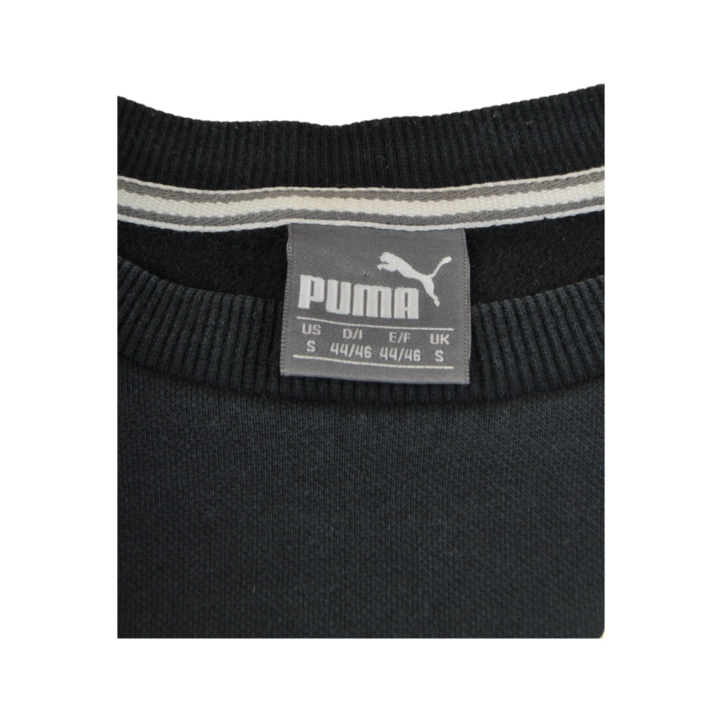 Vintage Puma Crew Neck Sweatshirt Black Ladies Small