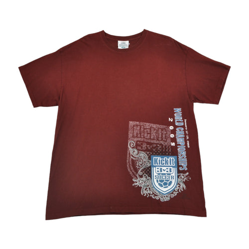 Vintage Champion Disney Football T-shirt Burgundy XL