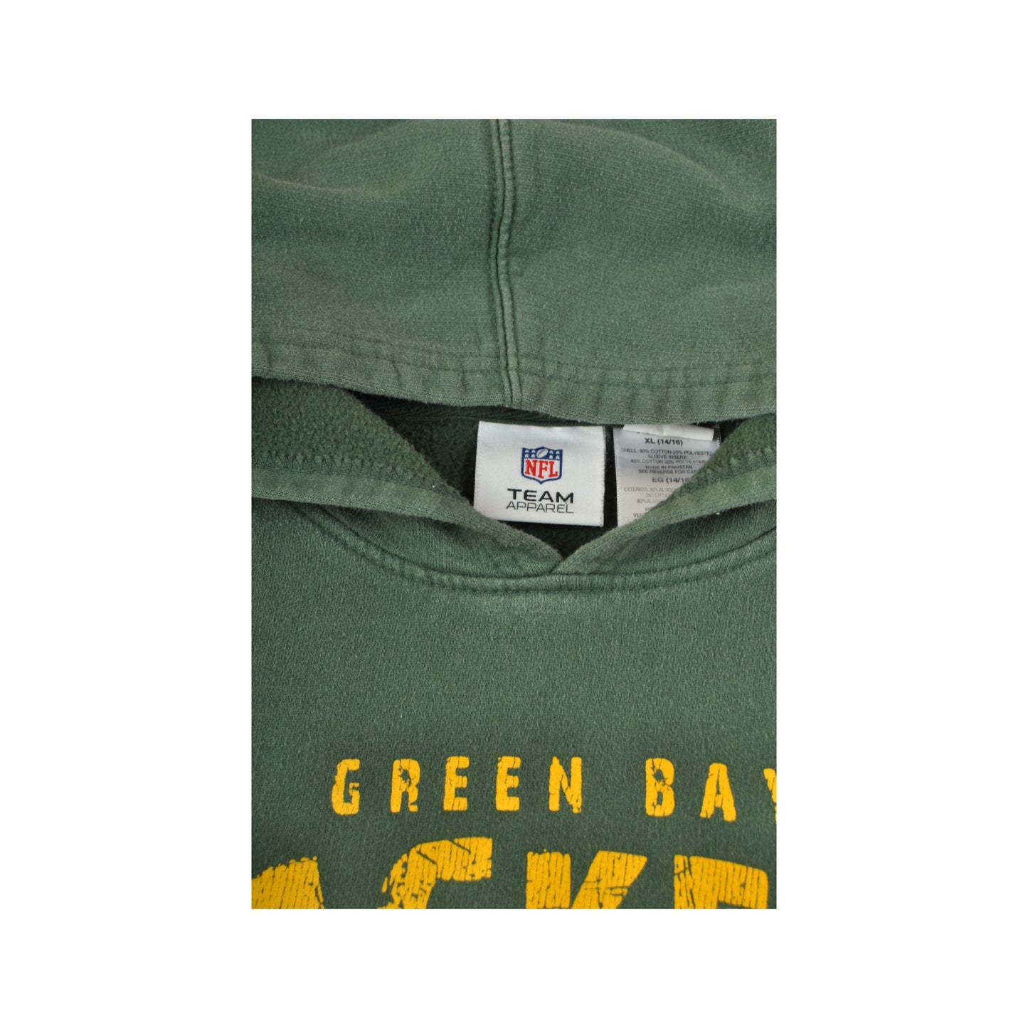 Vintage NFL Green Bay Packers Hoodie Sweatshirt Green Ladies XS