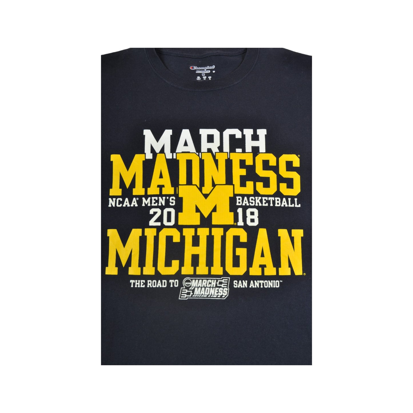 Vintage Champion Michigan Basketball T-shirt Navy Medium