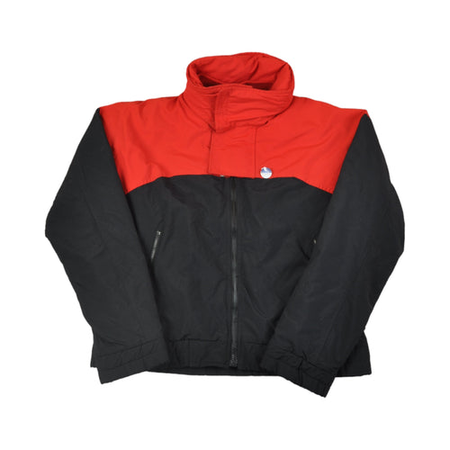 Vintage Ski Jacket Colour Block Red/Black Small