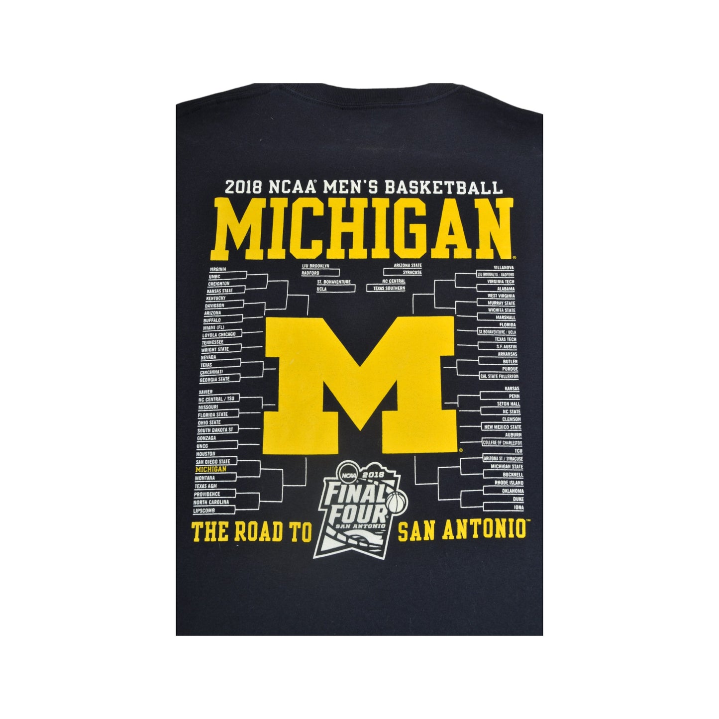 Vintage Champion Michigan Basketball T-shirt Navy Medium