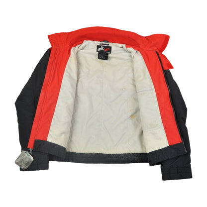 Vintage Ski Jacket Colour Block Red/Black Small