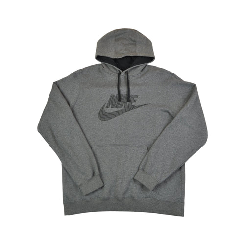 Vintage Nike Hoodie Sweatshirt Grey Large