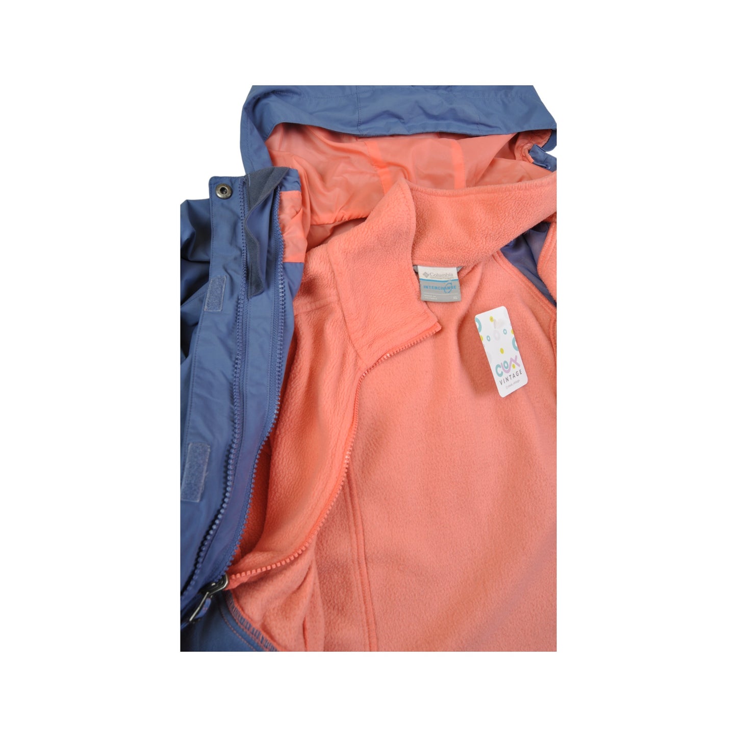 Vintage Columbia Jacket Waterproof Fleece Jacket Lining Lilac/Pink Ladies XL