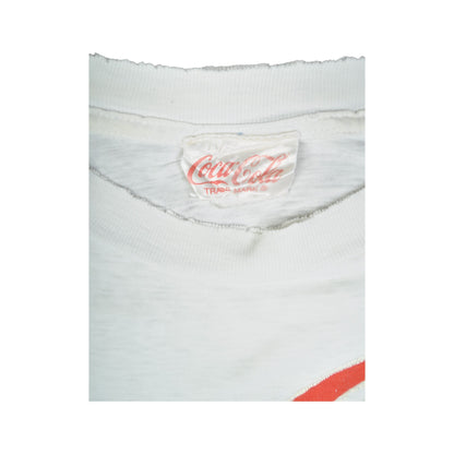 Vintage 80s Coca Cola Single Stitch T-Shirt White XL