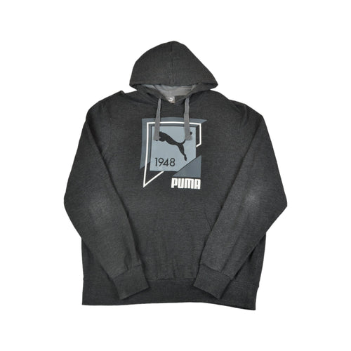 Vintage Puma Hoodie Sweatshirt Grey XL