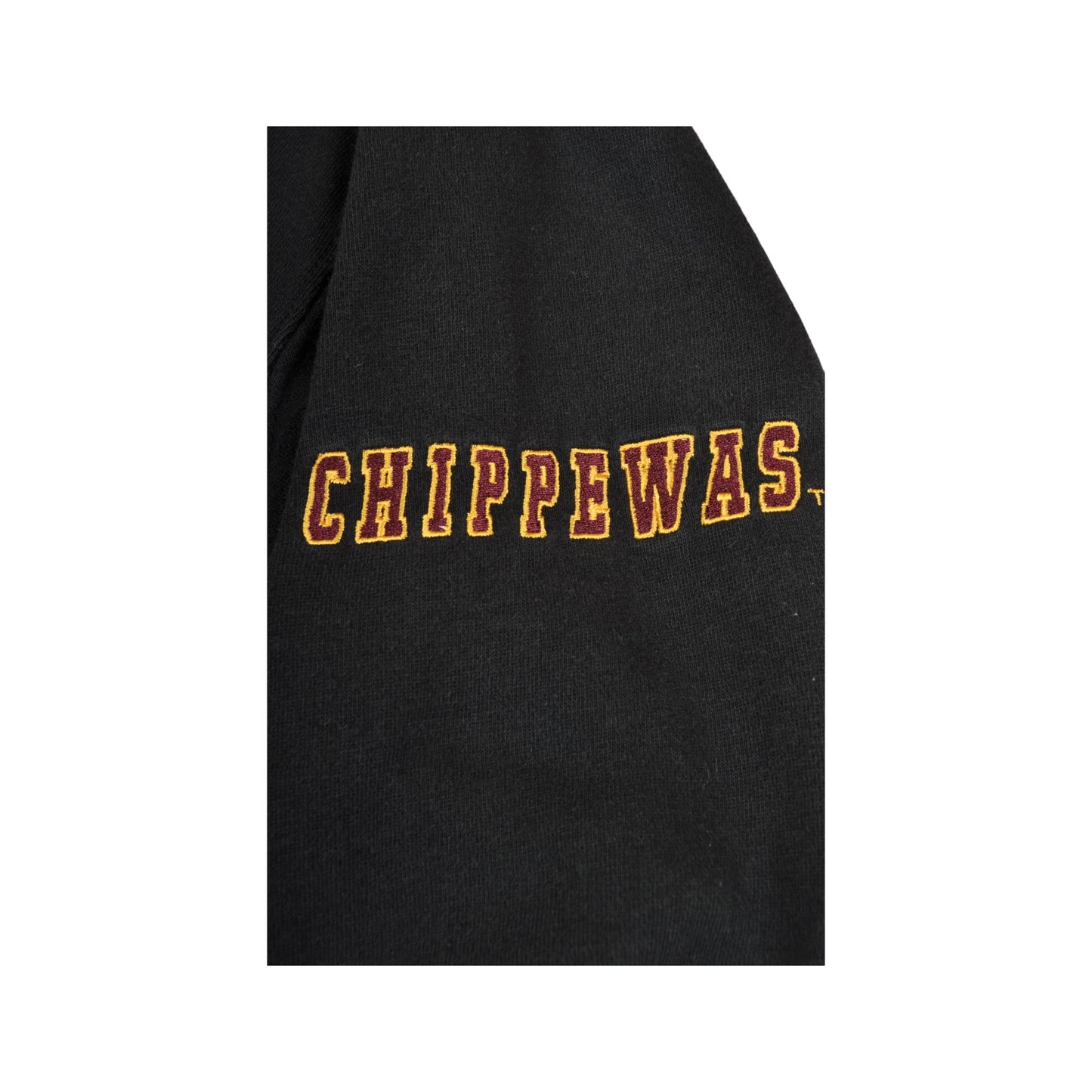 Vintage Central Michigan Chippewas Football Hoodie Sweatshirt Black Ladies Medium