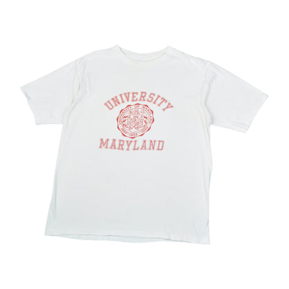 Vintage University of Maryland Single Stitch T-Shirt White XL