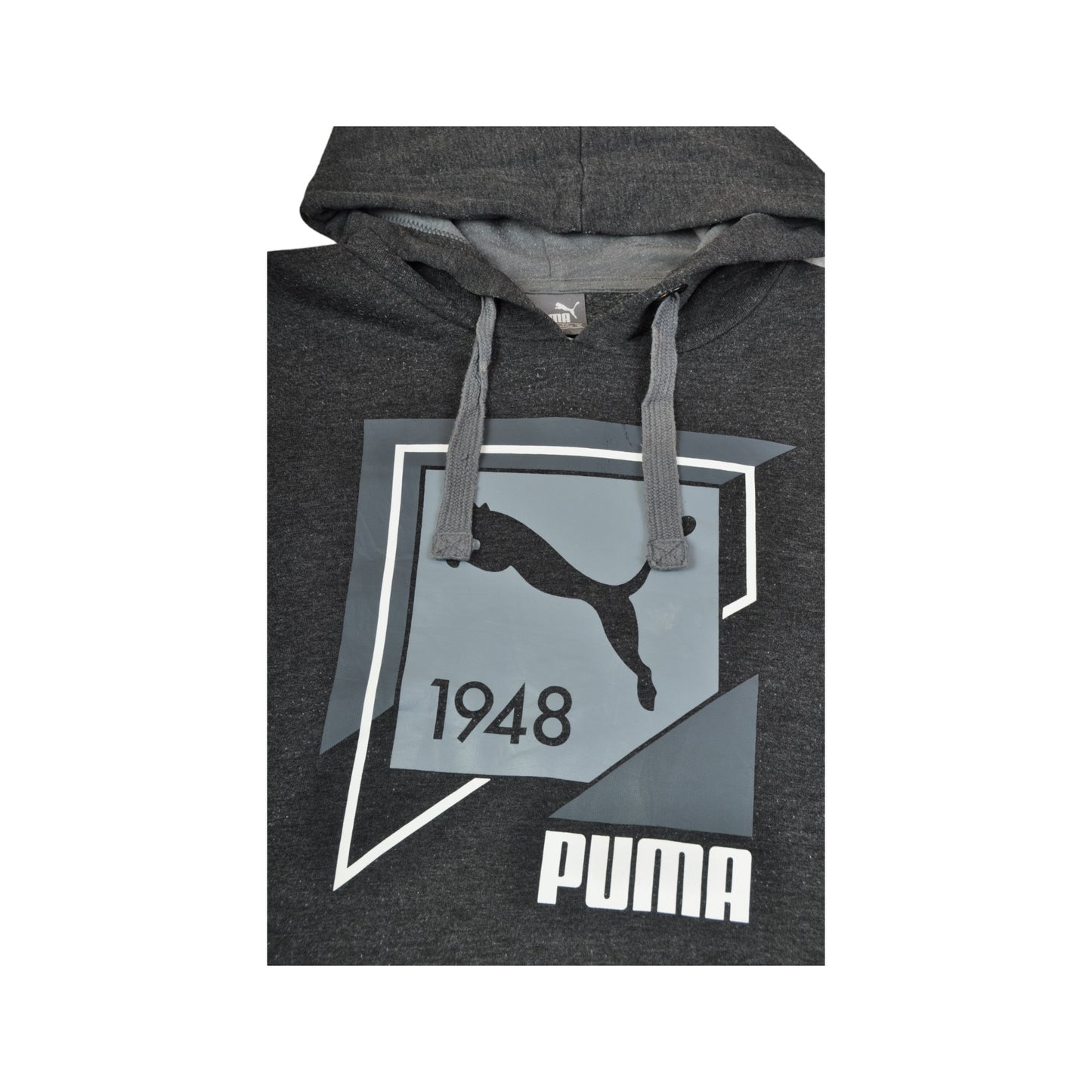 Vintage Puma Hoodie Sweatshirt Grey XL
