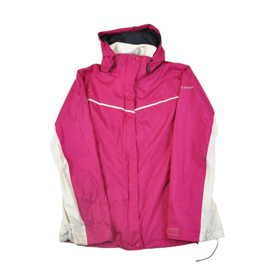 Vintage Columbia  Jacket Waterproof Pink/White Ladies Medium