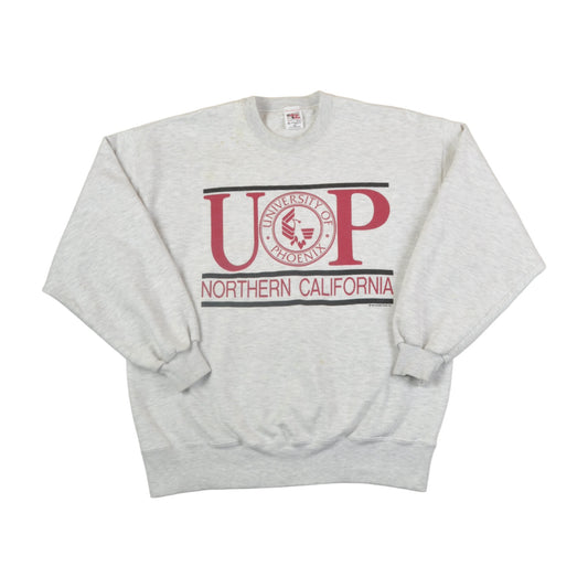 Vintage University of Phoenix Sweatshirt Grey XL