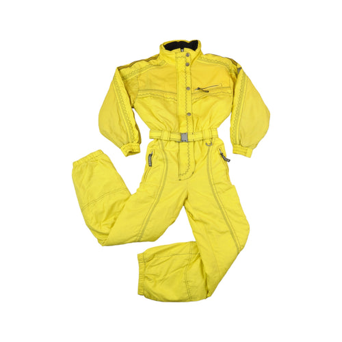 Vintage Brugi Ski Suit Yellow Small