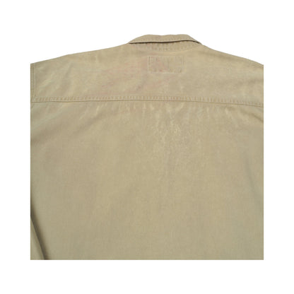 Vintage Levi's Shirt 90s Long Sleeve Tan XL