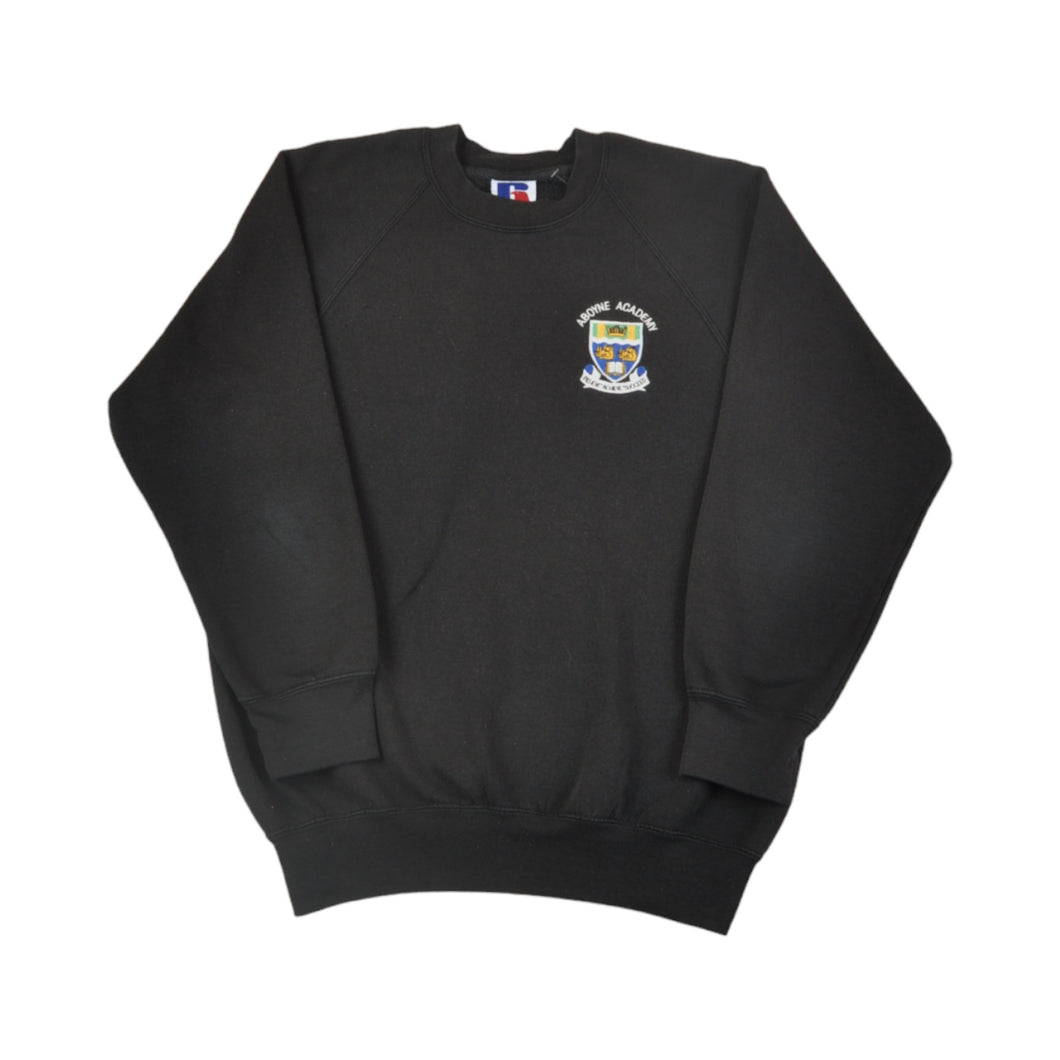 Vintage Russell Athletic Embroidered Sweatshirt Black Small