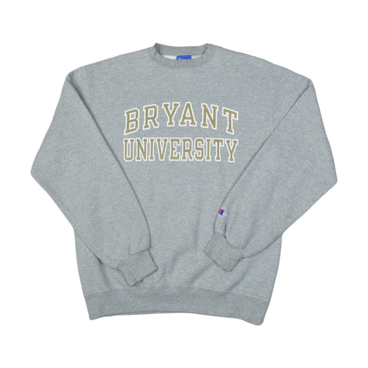 Vintage Champion Bryant University Sweater Grey Medium