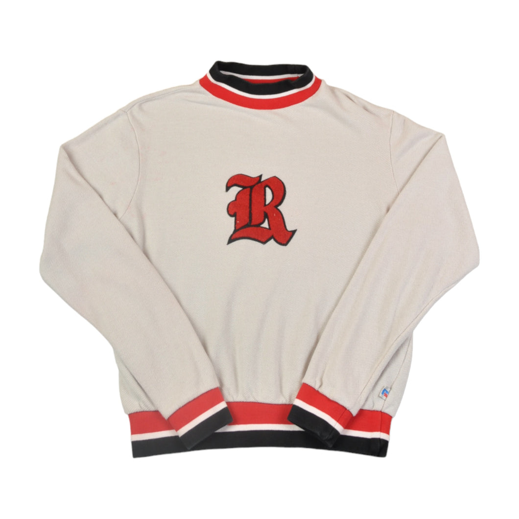 Vintage Russell Athletic Sweatshirt High Neck White Ladies XS