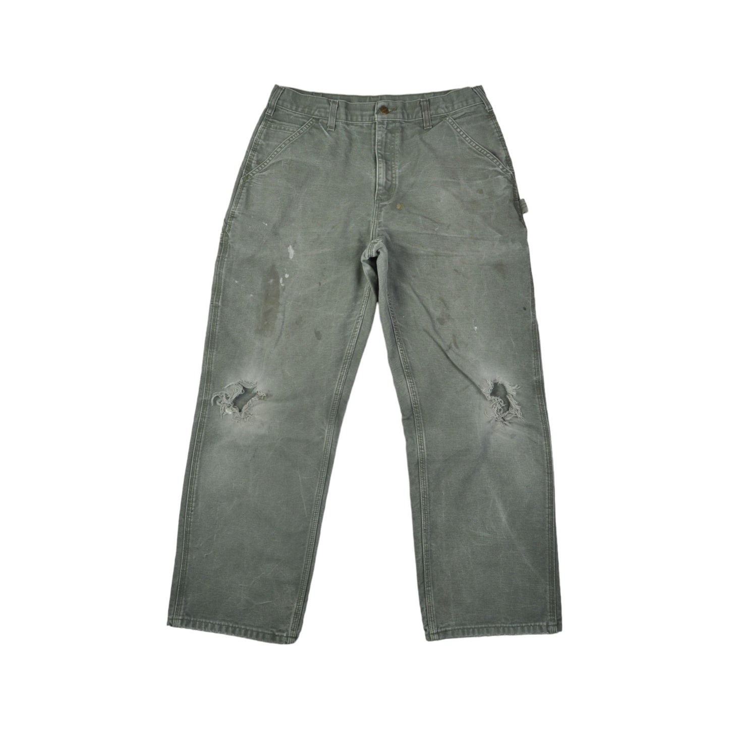 Vintage Carhartt Carpenter Dungaree Fit Pants Khaki W33 L30
