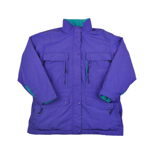 Vintage L.L. Bean Jacket Waterproof Blanket Lined Purple Large