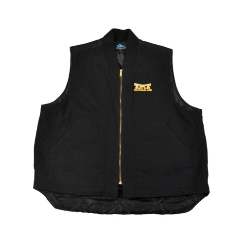 Vintage Workwear Vest Utility Jacket Black XXL