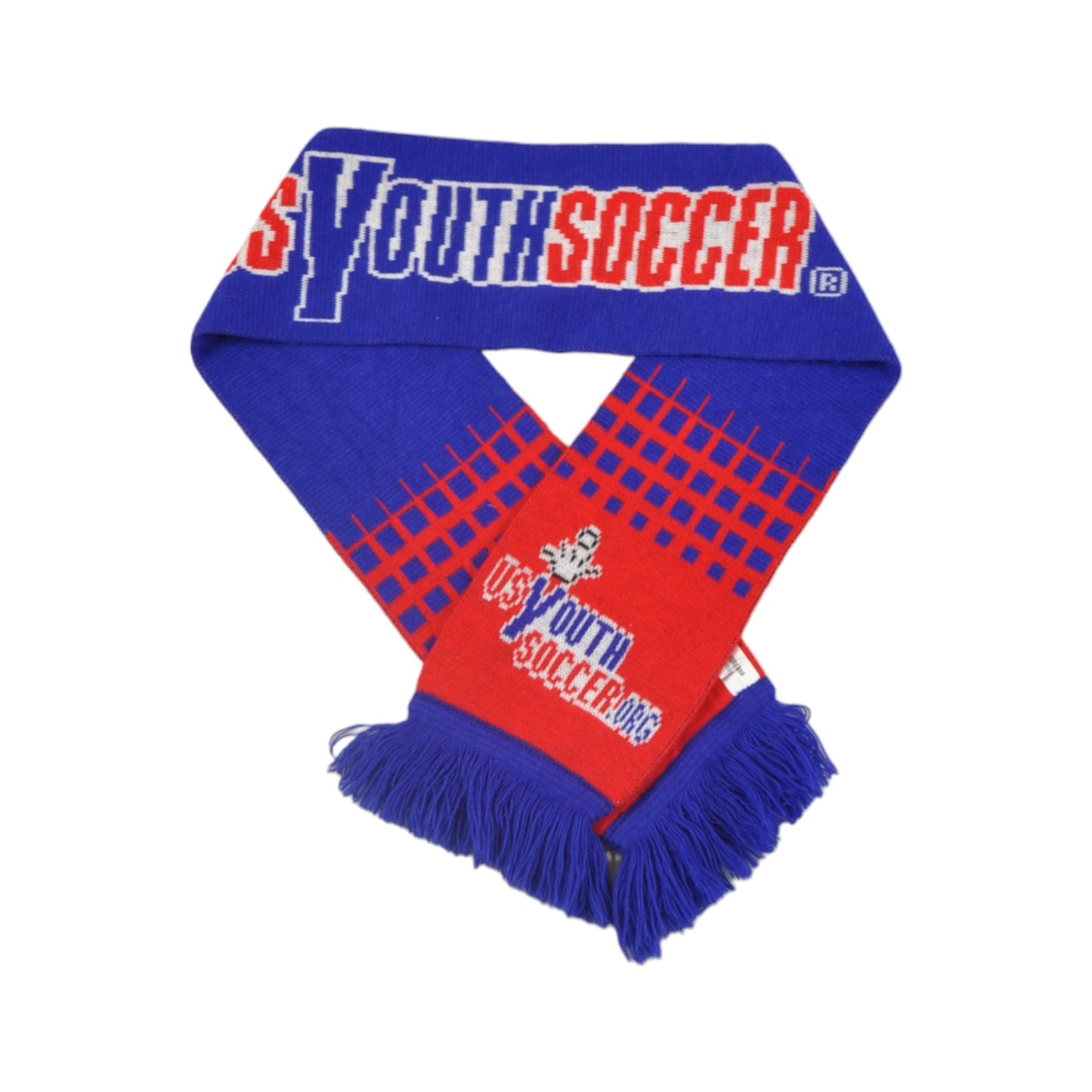 Vintage US Youth Soccer Scarf Blue/Red