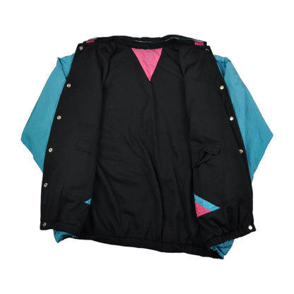 Vintage Reversible Windbreaker Jacket Green/Black Ladies XXL