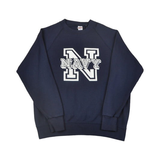 Vintage Navy Sweatshirt Navy Large