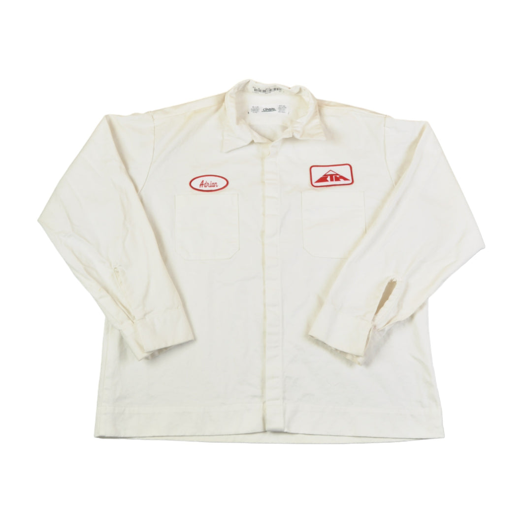 Vintage Workwear Shirt Jacket White XL