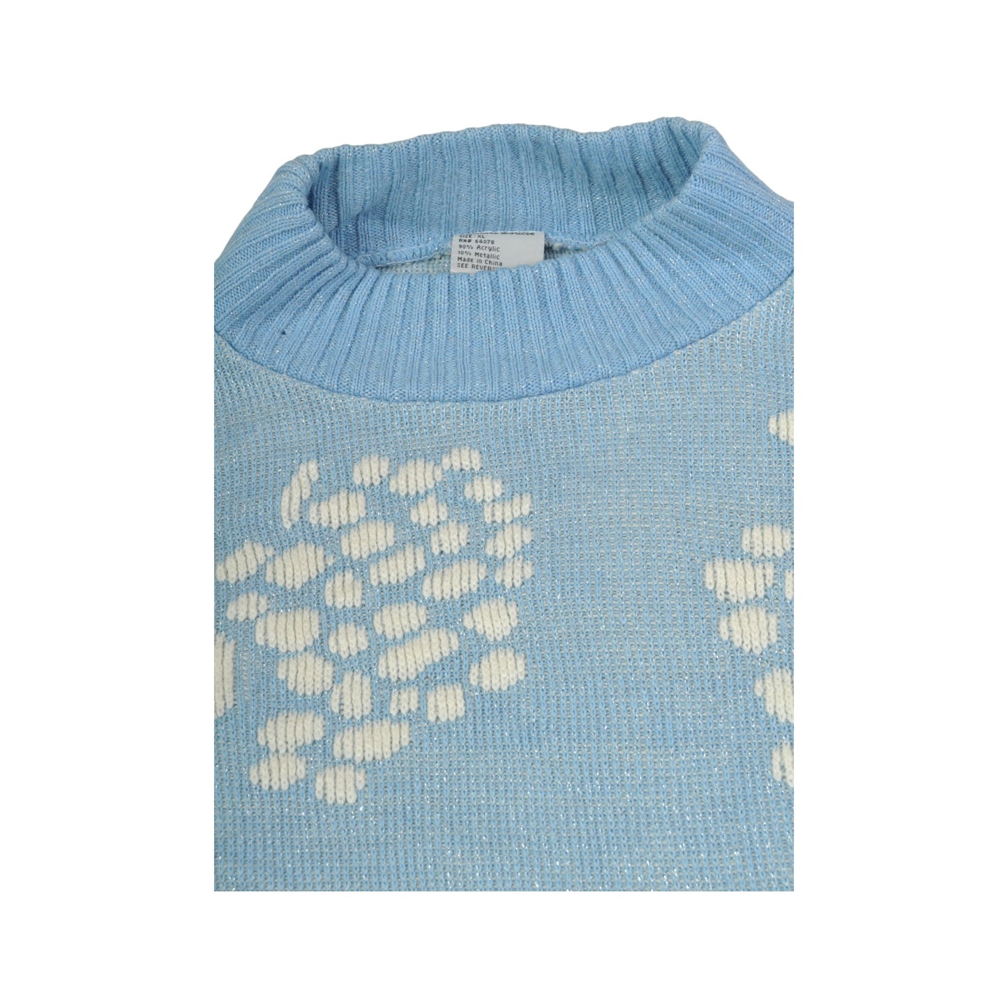 Vintage Knitwear Sweater Butterfly Blue Ladies XL
