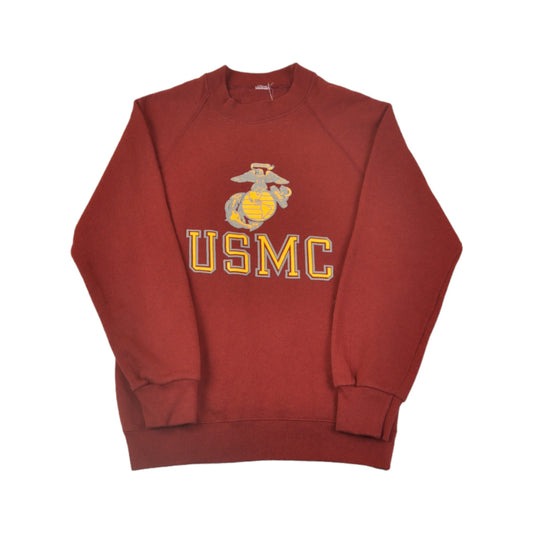 Vintage USMC Sweatshirt Burgundy Small