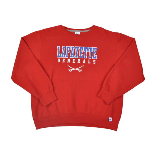 Vintage Russell Athletic Lafayette Generals Sweater Red Large