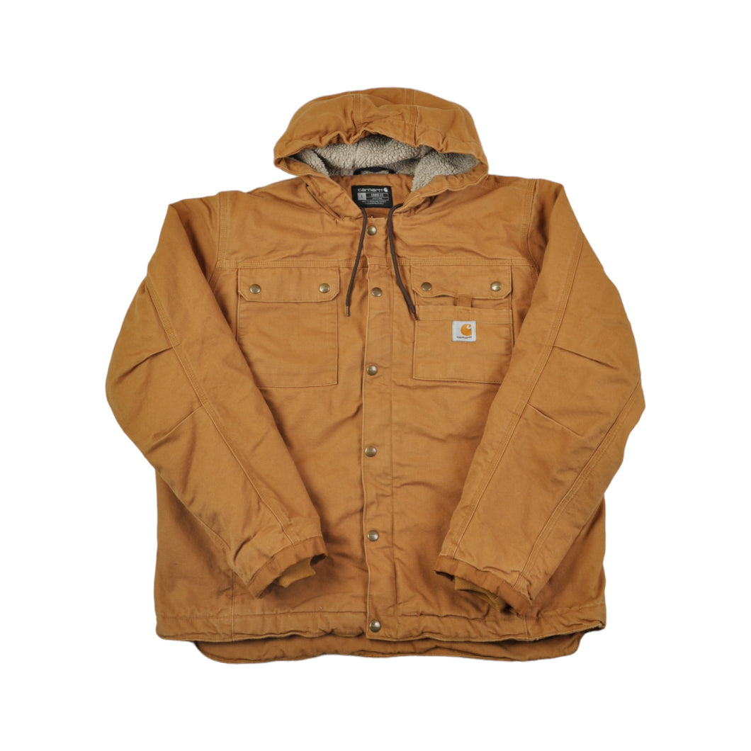 Vintage Carhartt Workwear Jacket Sherpa Lined Tan Large