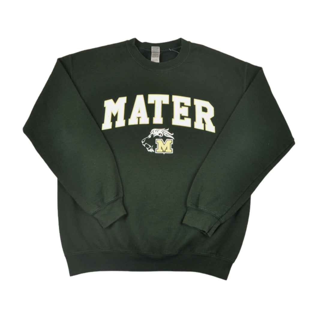 Vintage Mater Varsity Sweatshirt Green Medium
