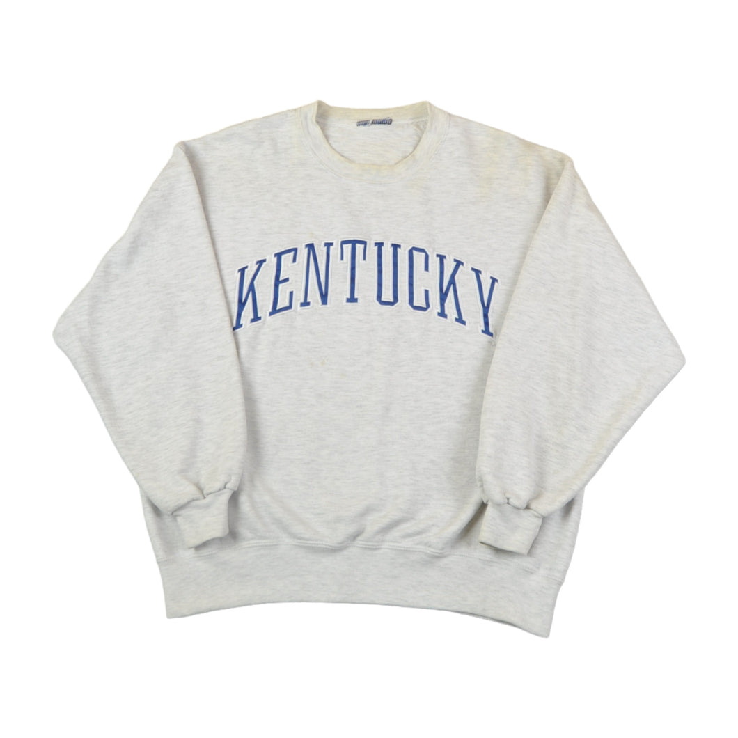 Vintage Kentucky Embroidered Sweatshirt Grey Medium