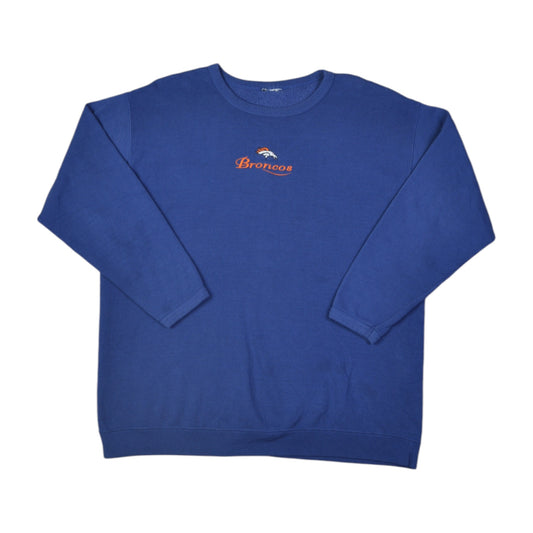 Vintage NFL Denver Broncos Sweater Blue Large