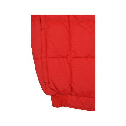 Vintage Ski Puffer Gilet Jacket Red Small