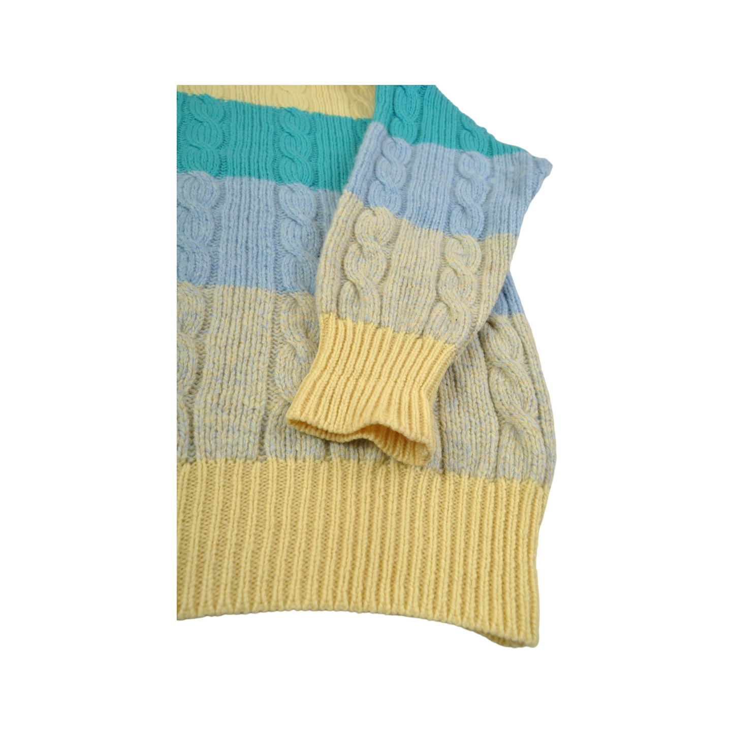 Vintage Knitted Jumper Retro Stripe Pattern Ladies Medium