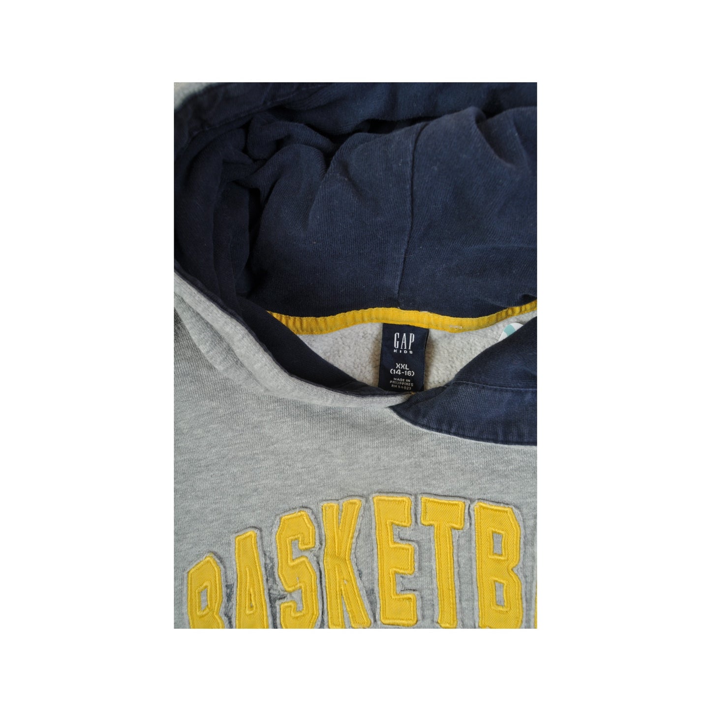 Vintage GAP Basketball Hoodie Sweatshirt Grey Ladies XS