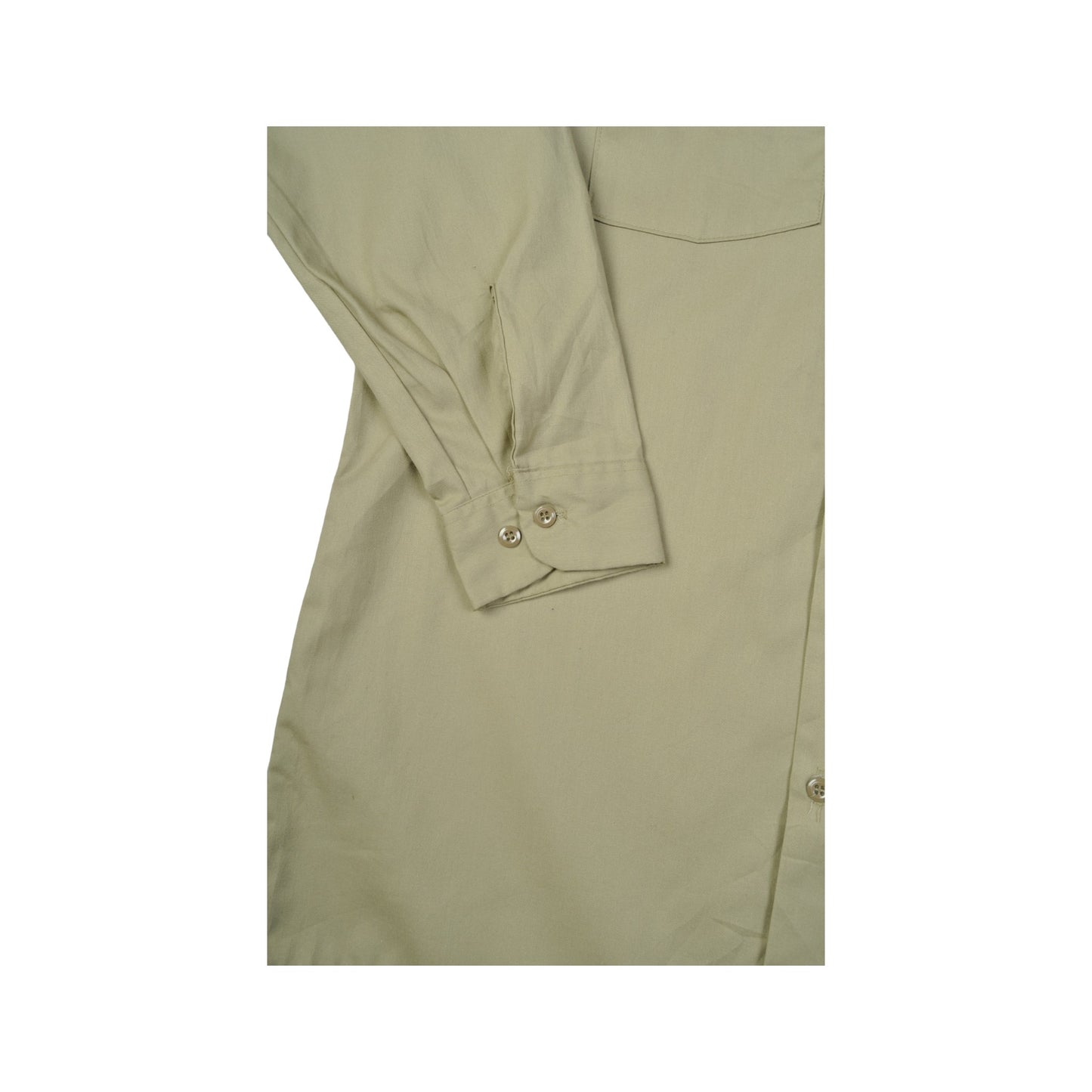 Vintage Dickies Workwear Shirt Long Sleeve Beige Large