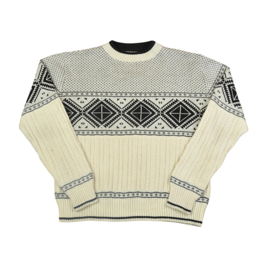 Vintage Knitwear Sweater Nordic Pattern Ladies Medium