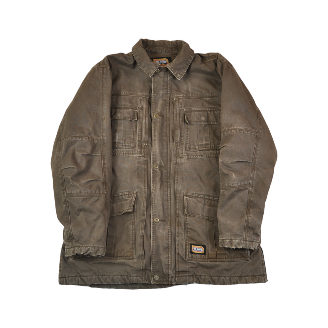 Vintage Big Smith Workwear Jacket Thermal Lined Khaki Large