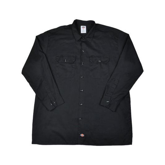 Vintage Dickies Workwear Shirt Long Sleeve Black XL