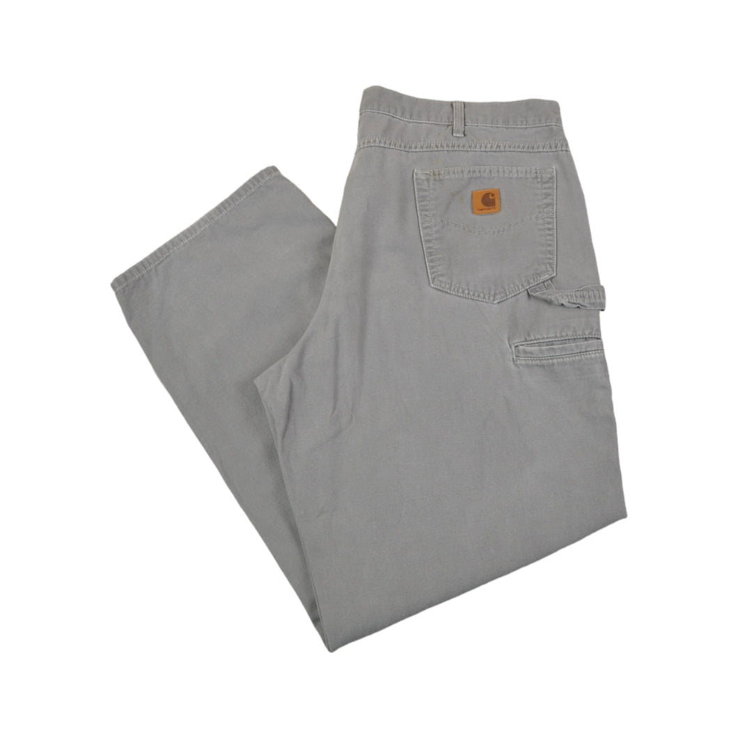 Vintage Carhartt Workwear Carpenter Pants Grey Loose Fit W42 L32