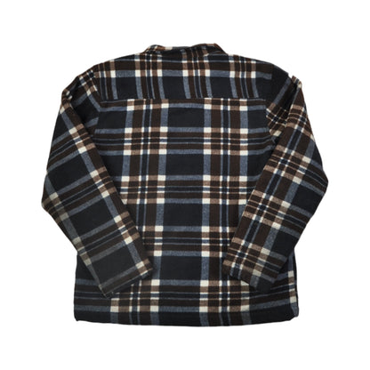 Vintage Fleece Jacket Retro Check Pattern Small