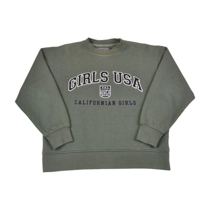 Vintage Girls USA California Varsity Sweatshirt Grey Ladies Small